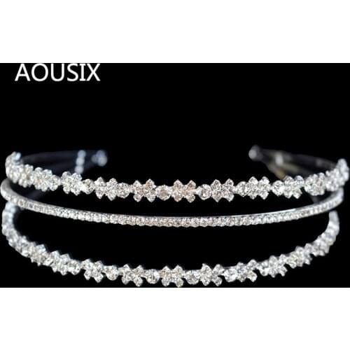 Luxury Sparkling Wedding Bridal Crystal Tiara Princess Pageant Prom Rhinestone Headband Zircon Hair Band Hair accessories