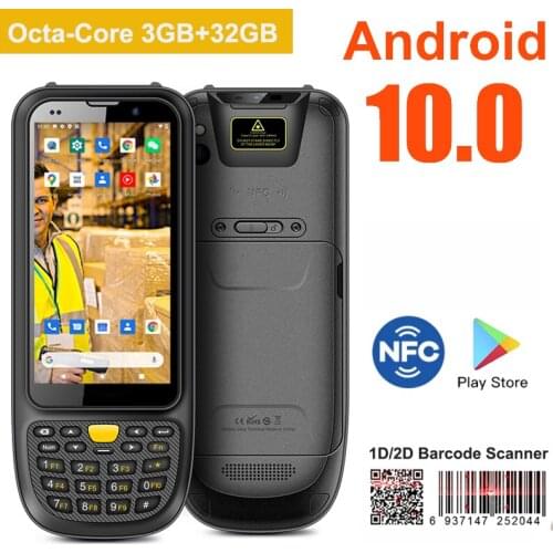 RC60 Androd 10.0 Qcta-Core 3+32G Data Collector 4G NFC 1D 2D Barcode Scanner Pistol Grip Potable PDA for Warehousing Logistics