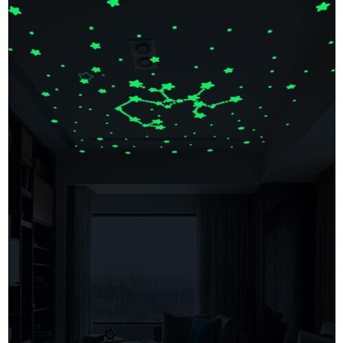 Luminous Stars Glowing Stickers Glow In The Dark Star Wall Sticker Vinyl Christmas Decor Home Decoration Accessories