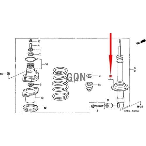 Rear shock movement 2007-Hon daO DY SS EY Nitrogen damper for electric vehicles, central shock absorber, shock absorber rear