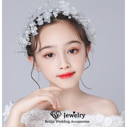 CC Flower Headbands for Women Wedding Accessories Bridal Headdress Engagement Jewelry 100% Handmade Childrens Headpiece su094