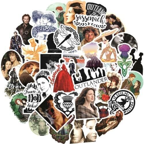 10/30/50pcs/pack Outlander TV Show Lable Stickers For Refrigerator Car Helmet DIY Gift Box Bicycle Guitar Decal Notebook Skate