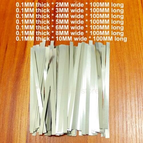 100g/bag Welding Nickel Plated 18650 Battery Spot Weldable Steel Strap 0.1mm Thick *100mm Long