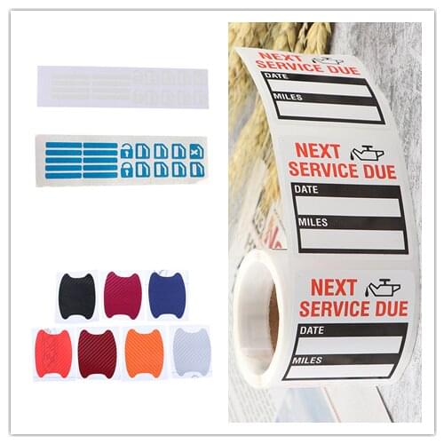 100pcs/roll Oil Change/Service Reminder Stickers Window Sticker Adhesive Labels Car Sticker