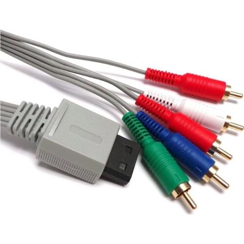 1pc Games Display HD Vivid Color Clear Image Video Input TV Practical 5 Heads Component Cable for WII WIIU