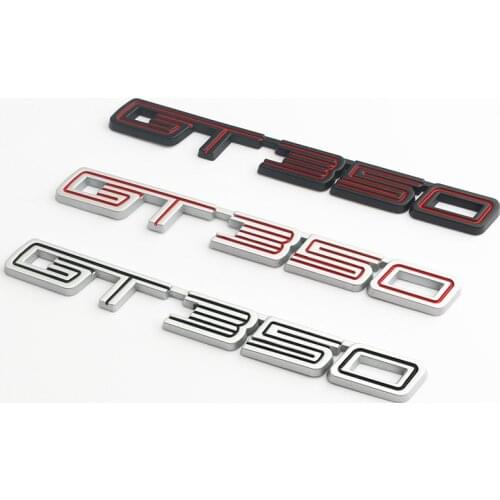 2 Pcs 3D Car Stickers Metal GT350 GT 350 logo car styling Badge Emblem Tail Decal for Ford 15-16 Shelby Car Accessories