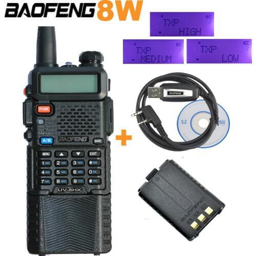 3800mAh Battery UV5R Walkie Talkie Baofeng 8W Portable Radio UV-5R Dual Band V/UHF Ham Radio two way Radio UV-8HX, uv-5re plus