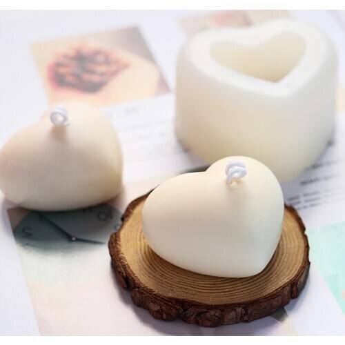 3D Love Heart Silicone Mold Aroma Gypsum Plaster Silicone Mould Home Decoration Chrismas Party DIY Love Heart Candle Resin Mold