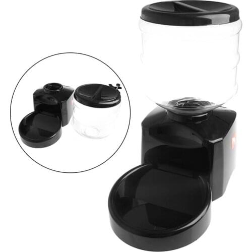 5.5L Automatic Pet Feeder Dry Food Dish Bowl Dispenser LCD Display For Dog Cat