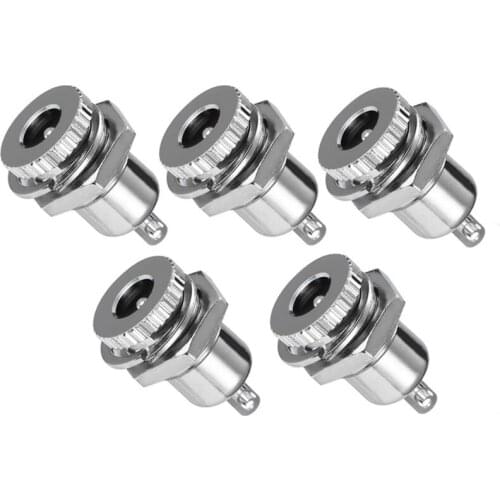 5pcs/lot DC-099 30V 10A DC Power Jack Socket Threaded Female Panel Mount Connector Adapter 5.5 mm x 2.1mm