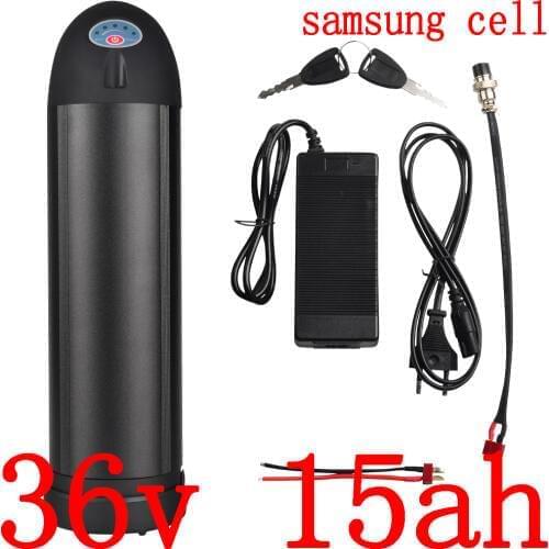 36V 500W battery pack 36v 15ah electric bike battery 36V 9AH 12AH 15AH Lithium ion battery pack use samsung cell with 2A charger