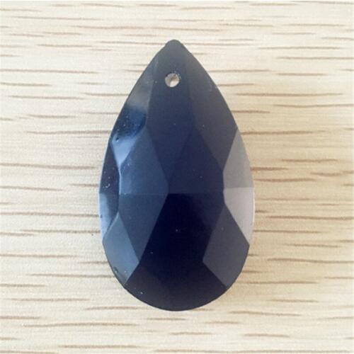 Black 40pieces 50mm Crystal Chandelier Pendants Glass Prism Parts For Hanging Glass Decoration Wedding & Home Decoration