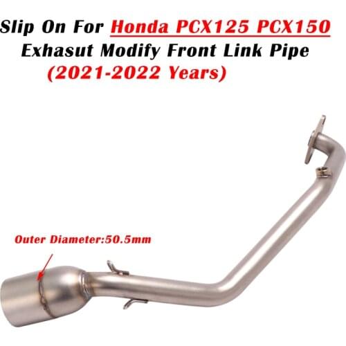 For Honda PCX125 PCX150 PCX 125 150 2021 2022 Motorcycle Exhaust Escape Modify Muffler System Front Link Pipe 51mm Connecting