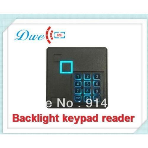 DWE CC RF Free shipping +125khz EM-ID door access control backlight rfid proximity keypad reader