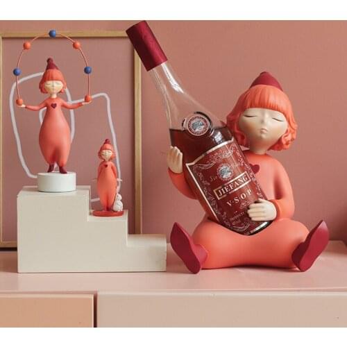 Elf creative living room wine cabinet porch decoration ornaments modern minimalist light luxury wine bottle rack Nordic