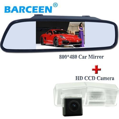 Car Parking Assistance System 4.3 Inch TFT LCD Car Reverse Mirror Rearview Monitor +Rear Camera For Toyota RAV4 13-14 /Venza