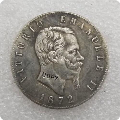 Italy 1872 5 LIRE Copy Coin commemorative coins-replica coins medal coins collectibles
