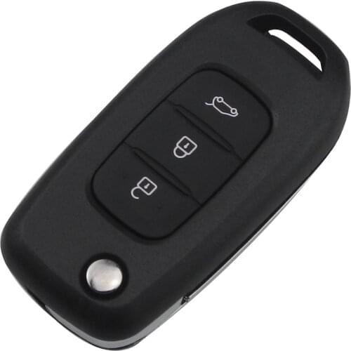 Kutery 10pcs/lot 3 Buttons Replacement Flip Folding Remote Car Key Shell Case For Renault XP Megan Kadjar Koleos 2017