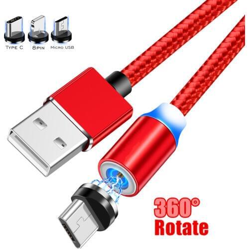 Micro USB Data Cable for Samsung A7 2018 A8 A9 A50 S7 S10 Huawei P20 P30 Lite P Smart 2019 Type C Plug Magnetic Charger Cable