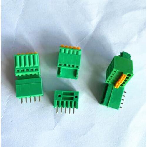 10sets Screw-free 2EDGKD-2.5 / 2.54mm pitch male and female pin pluggable PCB terminal blocks 2p/3p/4p/5p/6p/7p/8p/9p/10p