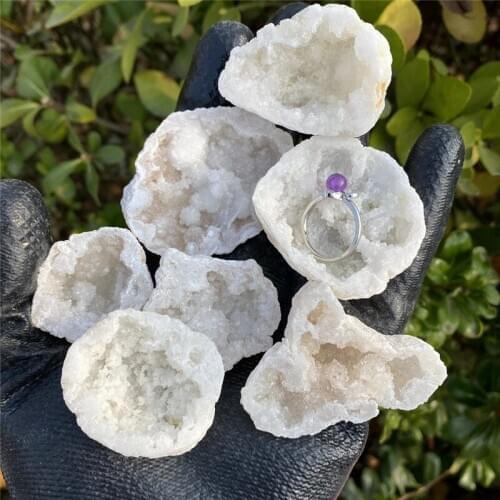 Beautiful natural agate crystal gemstone cavern meditation reiki healing crystal stone geode wrapping pendants wholesale