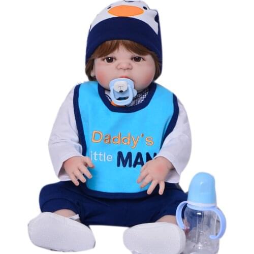 KEIUMI 57 cm New Reborn Dolls Realistic Baby Toys Full Silicone Vinyl Body Bebe Reborn Bonecas Collectible Boy Birthday Gifts