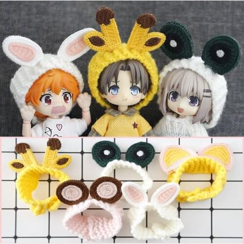 Cute 1/12 Animal Headband Headwear for OB11 Doll, GSC, Molly Doll Clothes Accessories Toy