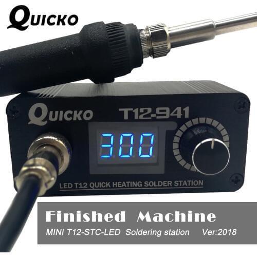 MINI T12 LED soldering station electronic welding iron 2019 New design DC Version Portable T12 Digital Iron T12-941 QUICKO
