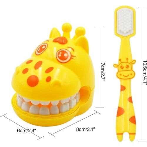 Giraffe Teeth Brush Demo Teeth Teaching Model Dental Model Teeth Model Kids Children Earlier Education Brushing Tooth Toy Gift