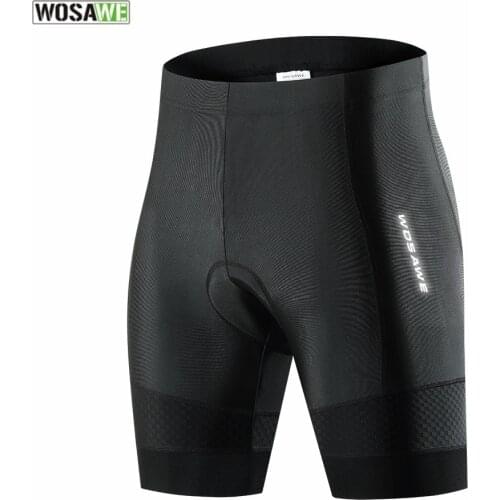 WOSAWE Mens Cycling Clothing Silicone Cushion Outdoor Bike Ride Breathable Elastic Anti-slip Sports Shorts Cycling Short Pants