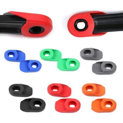 2019 new 2pcs Bicycle Road Bike Fixed Gear Carbon Fiber Crankset Crank Protector Case Cover Cap