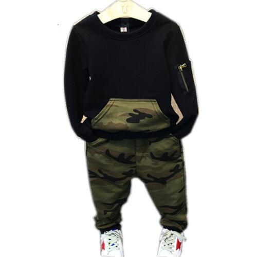 Boys Clothes 2020 Spring Autumn Kids Clothing Camouflage Long Sleeve Pullover+Pants 2Pcs Set Boys Sports Suits 2 3 4 5 6 7 Years