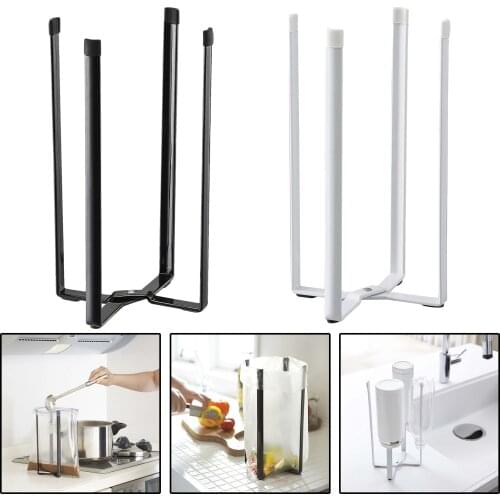 Rubbish Rack Holder For Food Storage Bag Plastic Holder Standing Rack Kitchen Gadget Cooking Tools