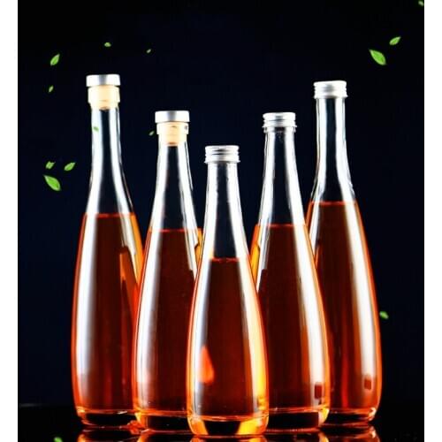 Durable 300-500Ml Thick Glass Brewing Container Frosted Whisky Vodka Shochu Wine Bottle Belly Fruit Wine Hip Flask Decanter