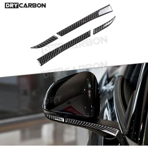 Carbon Fiber Car Rearview Mirror Base Trim Cover Strips For Ford Mustang 2015 2016 2017 LHD Car Mirror Trunk Sticker
