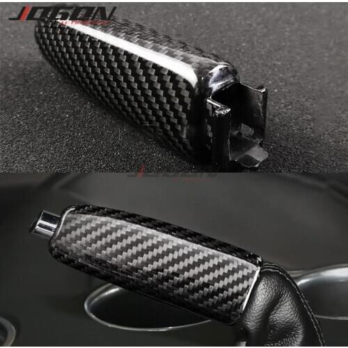 Real Carbon Fiber Replace Grips Cover For Ford Mustang 2015 2016 2017 2018 2019 Handbrake Gear Shifter Panel Car Accessories