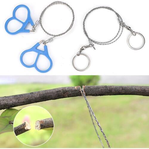 NICEYARD Stainless Steel Handle for Cutting Outdoor Hunt Fish hand Tool Fretsaw Emergent Survival Wire Saw