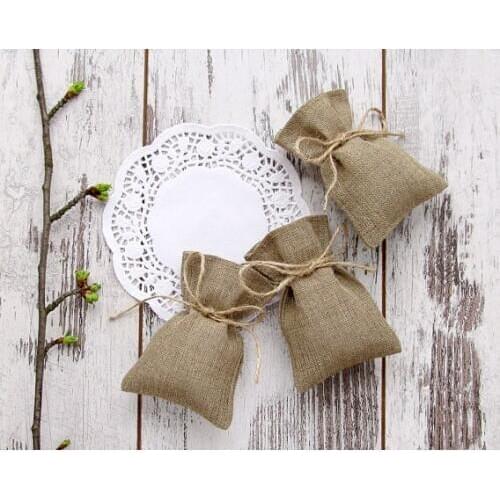 FASHION Burlap rustic wedding Bachelorette Hangover bridal shower recovery Survival Kit favor gift bags party Candy pouches