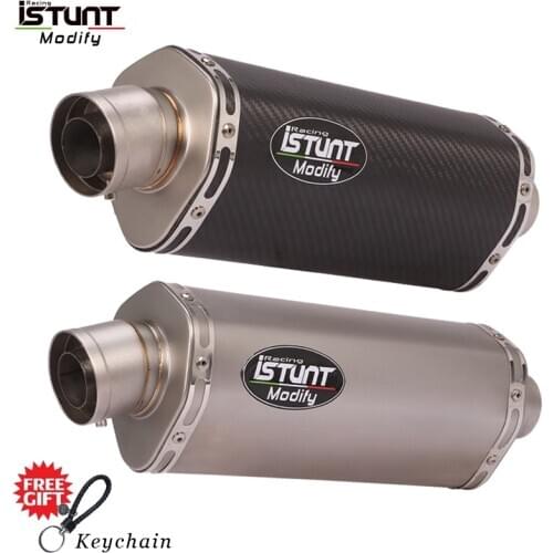 Universal Motorcycle 51MM Exhaust Pipe Escape Modify Carbon Fiber Muffler DB Killer For Ninja 250 MT09 Z900 ATV CBR300 Scooter