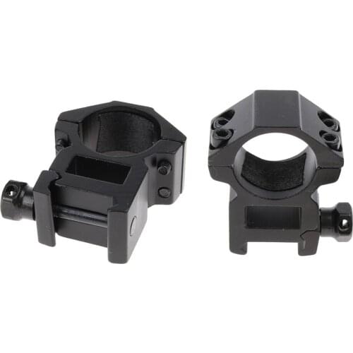 High Profile 25.4mm Scope Rings 20mm Dovetail Rail Mount Holder for Flashlight, Full Metal Construction and Durable