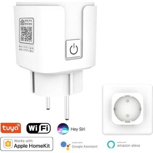 Wifi Smart Plug 16A EU Adaptor Socket Smart Life APP Siri Voice Remote Timer Control Power Monitor Support Alexa Google Home