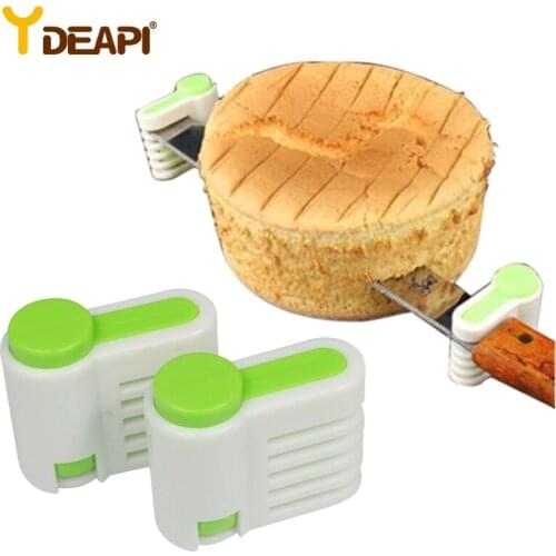 YDEAPI 2 Pieces / Set 5 Layers Cut Bread Knife Splitter Toast Slicer Bread Cutter Food-Grade Plastic Cake Bread Cutter