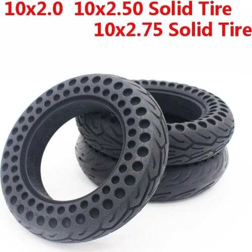 10x2.0 10X2.50 10X2.75 Solid Tire or Honeycomb Solid Tyre 10 Inch Electric Scooter Wheel Explosion-Proof Tire Accessories