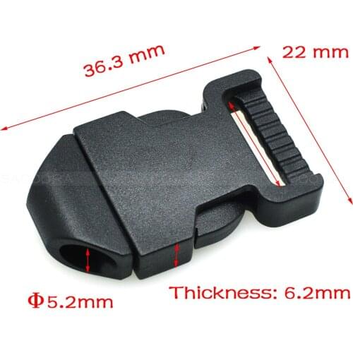 2pcs 5/8" Plastic Side Release Belt buckle Dual Adjustable buckles Package accessories Backpack Straps Webbing 16mm Black