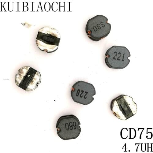 20pcs/LOT SMD Power Inductor CD75 4.7UH 4R7 7.8*7.0*5.0mm Unshielded winding inductor