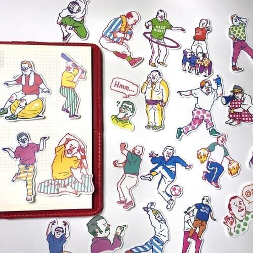 22PCS cute cartoon Stickers Crafts And Scrapbooking book Decorative sticker DIY Stationery