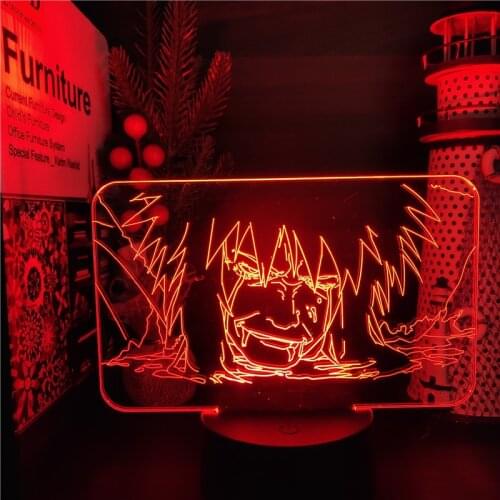 Nartuo Jiraiya Dead Acrylic 3D Lamp Anime LED Night Light for Home Room Decor Light 7 Color Changing 3d Visual Lampara Kids Gift