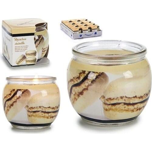 Scented Candle Vanilla Cream Glass Wax Crystal