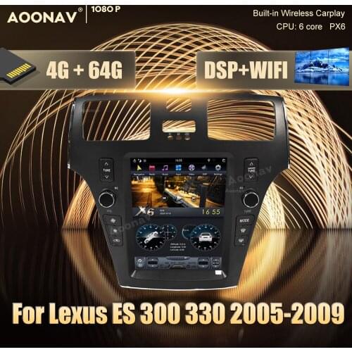 2 din Android car GPS radio multimedia player For Lexus ES 300 330 2005-2009 car GPS navigation DvD Stereo receiver player