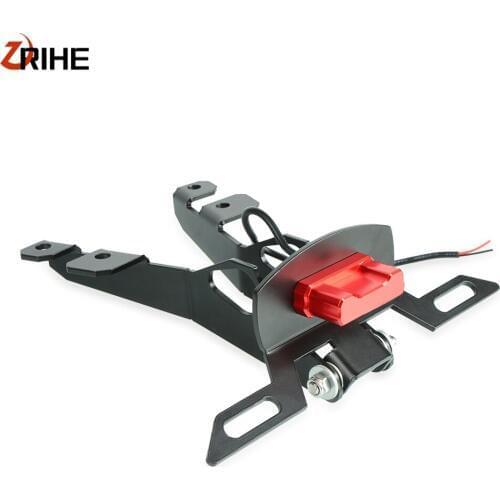 T-MAX530 Tmax tmax 530 2017 2018 Motorcycle Rear License Plate Mount Holder with LED Light Bracket For Yamaha TMAX 530 2017-2018